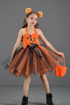 Pumpkin Witch Dress Kid Halloween