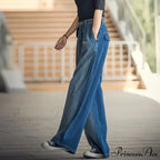 85kg Oversize High Waist Denim Baggy Wide Leg Wash Mother Spring Korean Vintage Straight Streetwear Jean