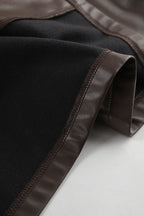 Classic Brown PU Crop Coat