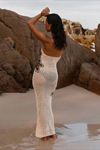 Sexy Hollow Knit Beach Bikini Boho Dress