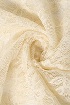 Lace Mesh High Waist Slit Skirt