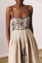 Printed Wide Hem Maxi Boho Dress