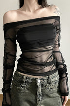 Fashion Open Back Long Sleeve Knit Top