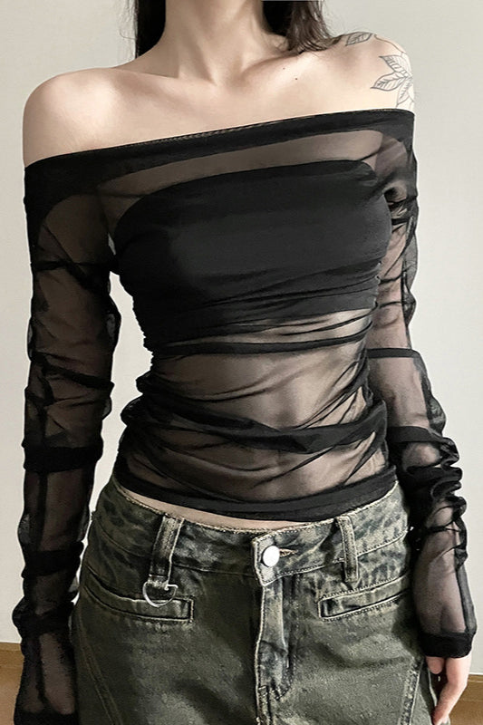 Fashion Open Back Long Sleeve Knit Top