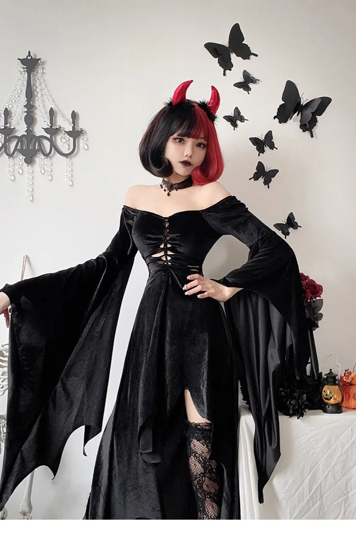 Gothic Vampire Bride Halloween Cosplay Dress