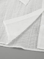 White Tencel Loose Bow Tie Bell Sleeve Blouse