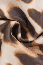 Ruffled Tie Leopard Print Mini Dress