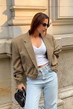 Vintage Check Blazer Jacket