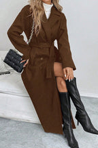 Vintage Oversized Double-Faced Wool Midi Coat