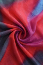 Fashionable Sheer Letter Print Red Lip Maxi Dress