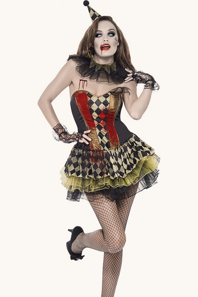 Vampire Circus Clown Halloween Costume
