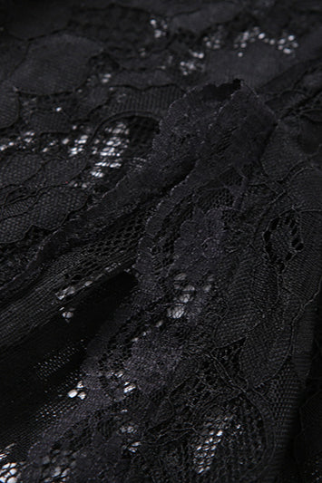 Elegant Lace Square Neck Long Sleeve Split Bodycon Maxi Dress