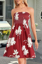 Bohemian Floral Bandeau Beach Boho Dress