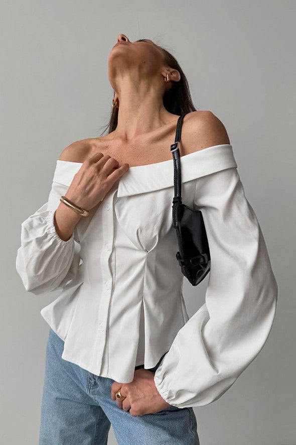 Vintage Off Shoulder Blouse