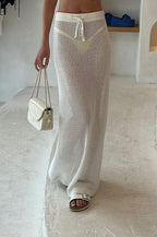 Sexy Hollow Knit Beach Skirt