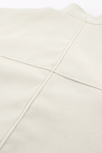 Loose Fit Beige Wool Jacket