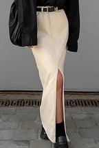 Split Hem Bodycon Maxi Skirt