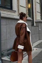 Winter Lined Faux Leather Coat