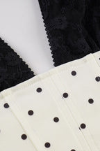 Polka Dot Lace Halter Two Pieces Set