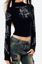 Y2K High Neck T-Shirt