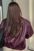 Vintage Matte Leather Biker Jacket