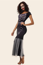 Halloween  Skeleton Mermaid Dress