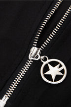 Gothic Stitch Detail Accordion Skirt