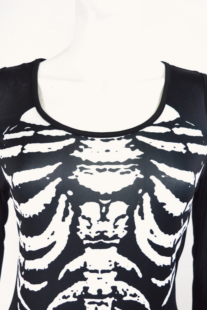 Halloween Skull Print Off-Shoulder Mini Dress