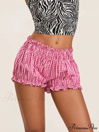 90s Checkered Lantern Bloomer Short