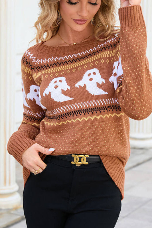 Halloween Polka Dot Ghost Sweater