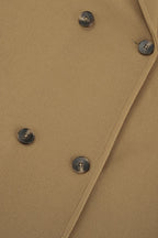 Thick Brown Double Breasted Wool Jacket