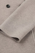 Vintage Brown V-Neck Wool Coat