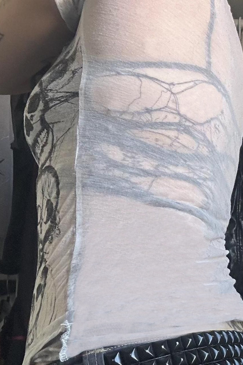 Halloween Y2K Sheer T-Shirt