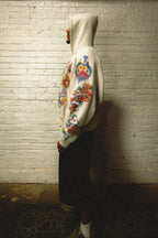 Retro Pattern Printed Loose Hoodie