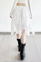 Beaded Asymmetrical Mini Skirt