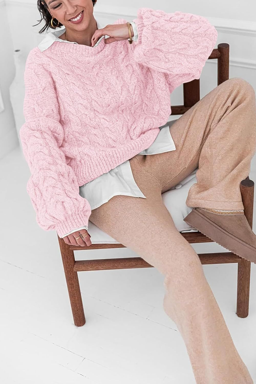 Vintage Chunky Knit Cable Sweater