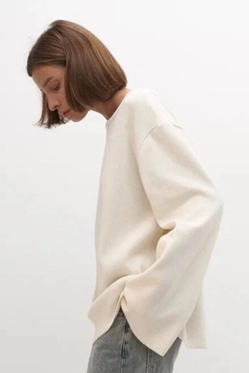 Backless Loose Fit Knit Blouse