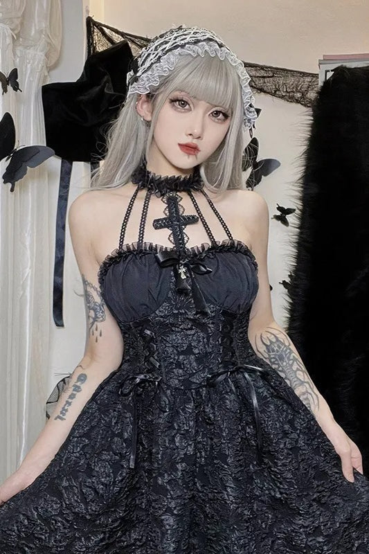 Halloween Gothic Spaghetti Strap Dress