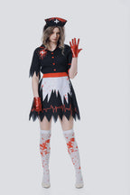 Halloween Bloody Nurse Cosplay Mini Dress