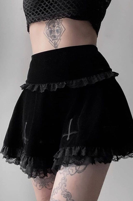 Sexy Halloween Lace Trim Skirt