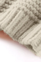 Oversized Cable Knit Crew Neck Sweater