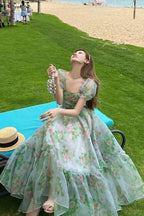 Vintage Evening Maxi Floral Dress