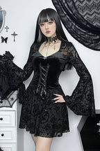 Lace Patchwork Halloween Gothic Dress