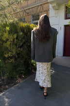 Floral High Waist Slim Pencil Skirt