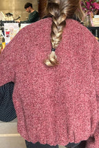 Vintage Color Block Lapel Jacket Coat