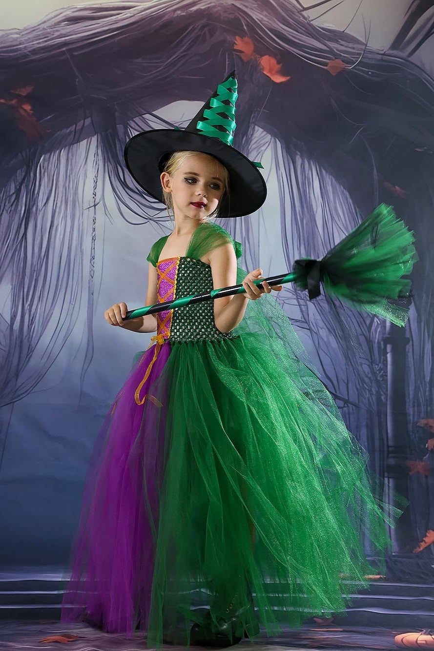 Funky Witch Dress Kid Halloween Costume