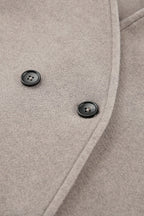 Brown Double-Breasted Blazer Coat