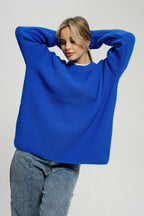 Loose Fit Crew Neck Knit Sweater