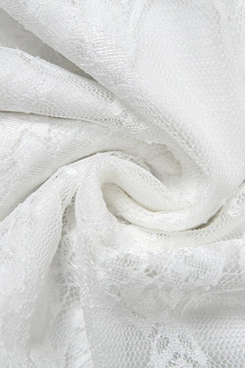 Lace Trim High Waist Bodycon Skirt