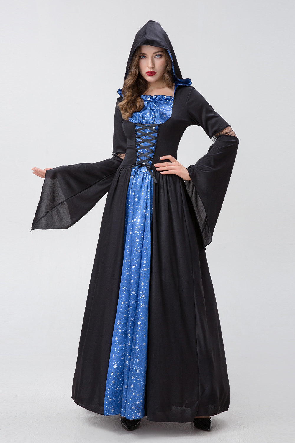 Halloween Dark Witch Stage Performance Maxi Dress